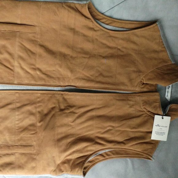 Peter Millar, men's suede&wool vest, S, NWT - Picture 1 of 3